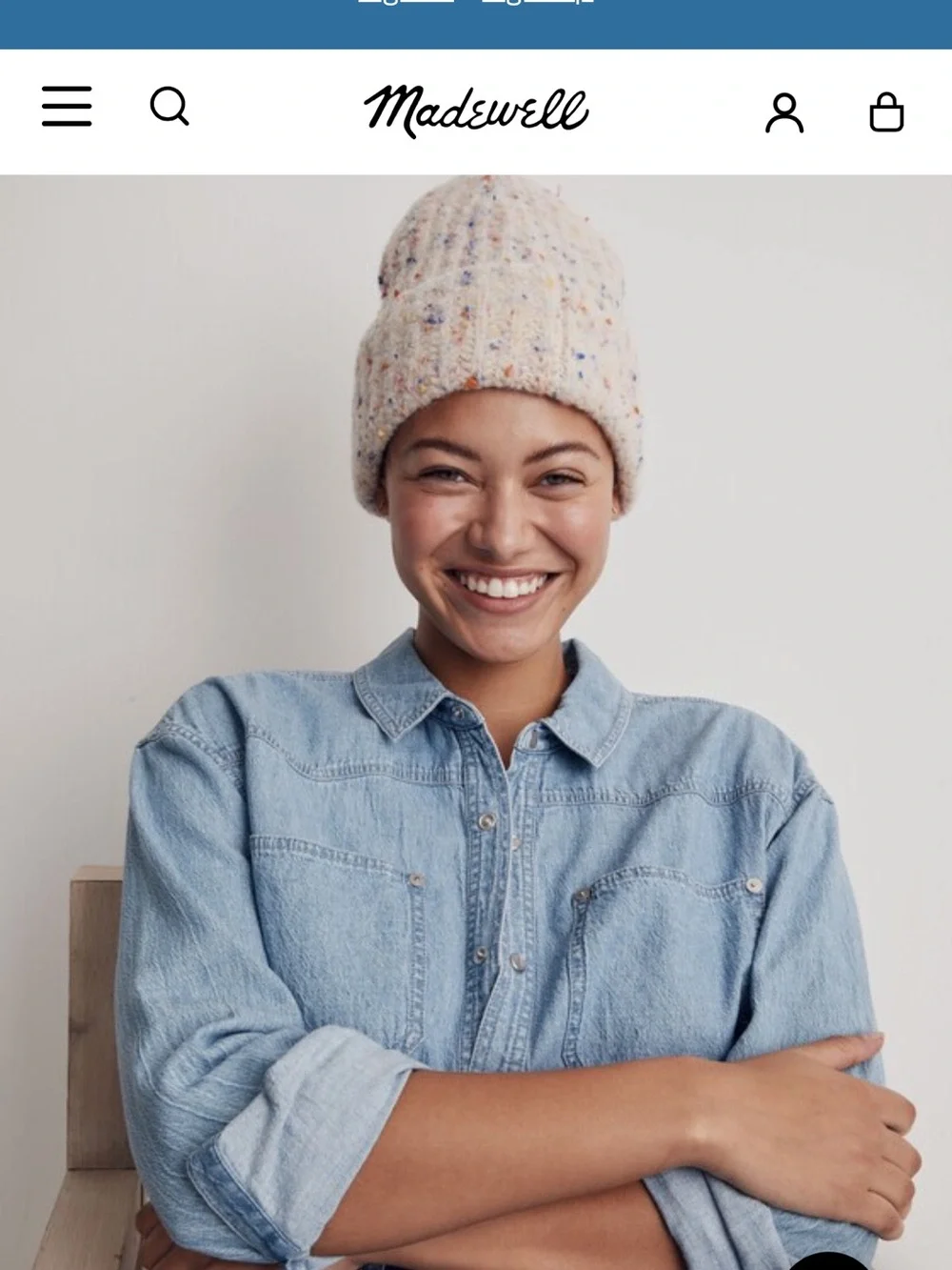 Madewell confetti chunky knit beanie
